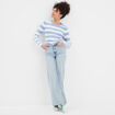 Pull côtelé manches longues Creeks blanc femme