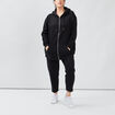 Sweat à capuche zippé noir femme grande taille