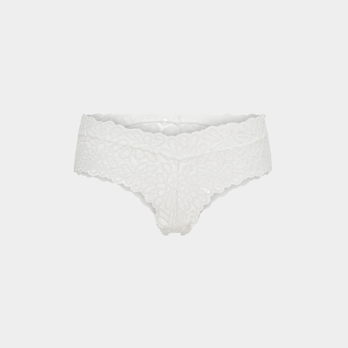 Shorty en dentelle blanc femme