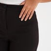 Pantalon droit avec pinces noir femme
