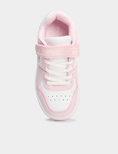 Tennis basses à scratchs Champion rose pastel fille
