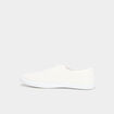 Tennis basses à lacets en toile blanc femme