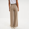 Pantalon de jogging large &eacute;lastiqu&eacute; taupe femme