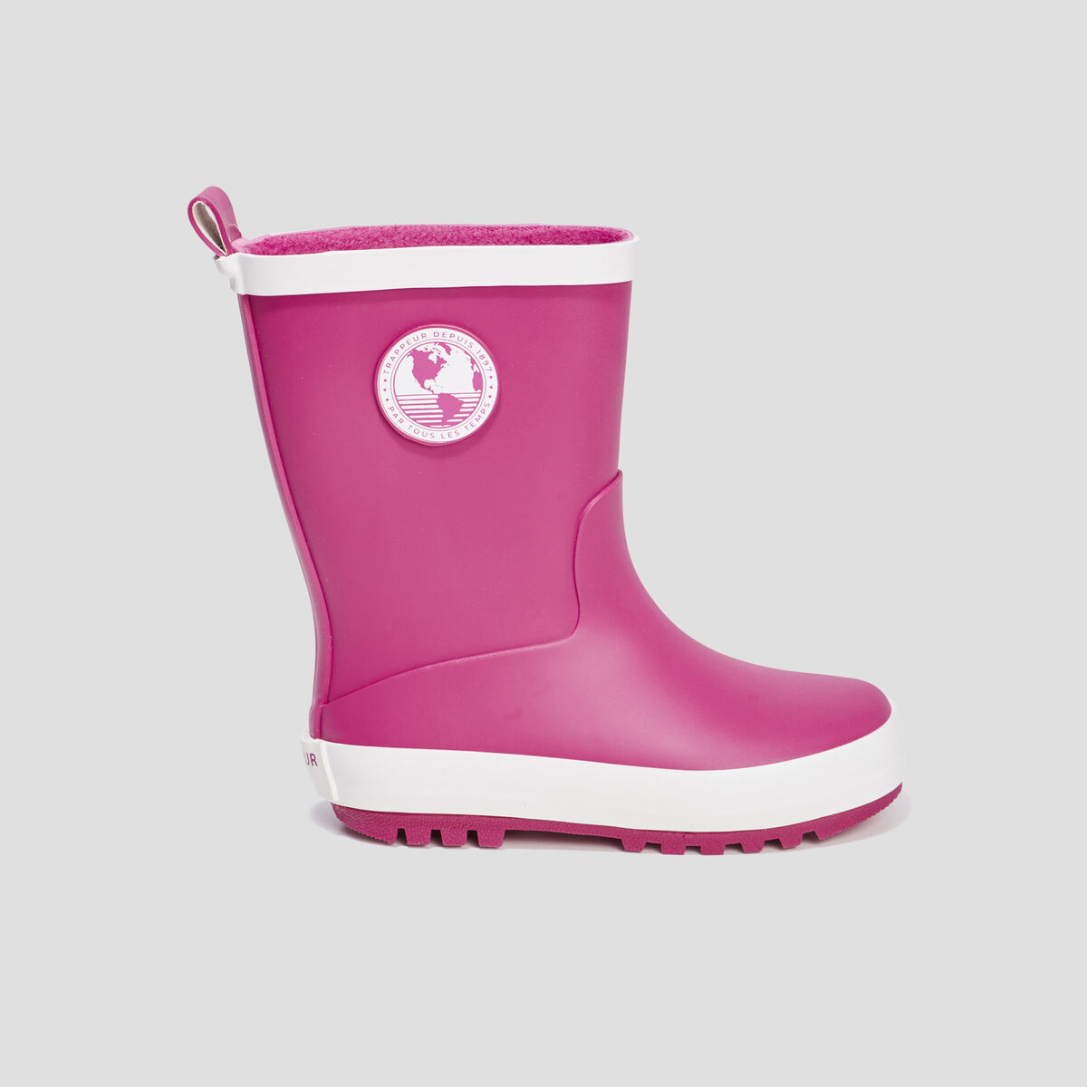 Bottes de pluie Trappeur rose fille
