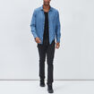Chemise droite manches longues denim double stone homme