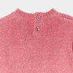 Robe pull torsades fils métallisés vieux rose bébé fille
