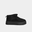 Bottines compens&eacute;es fourr&eacute;es Creeks noir femme