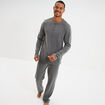 Ensemble pyjama 2 pi&egrave;ces gris clair homme