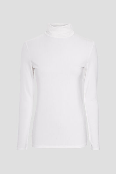 T-shirt manches longues ecru femme