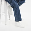 Baskets montantes à scratchs blanc homme