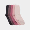 Lot 5 paires chaussettes bordeaux femme