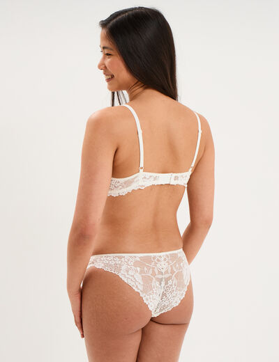 Soutien-gorge corbeille en dentelle blanc femme