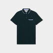 Polo manches courtes 1 poche coton vert foncé homme