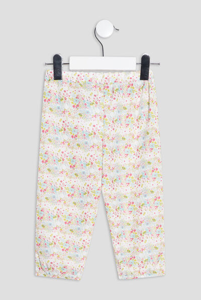 Pantalon droit ecru bébé fille