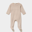 Dors-bien effet velours manches longues beige b&eacute;b&eacute;