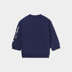 Sweat épaule boutonnée avec poche bleu marine bébé garçon