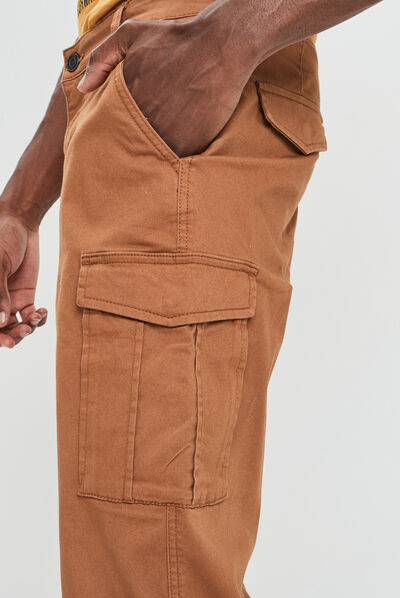 Pantalon cargo camel homme