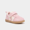 Tennis basses &agrave; scratchs semelle souple rose b&eacute;b&eacute; fille