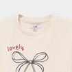 Sweat col rond oversize manches longues beige fille