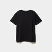 T-shirt &agrave; strass manches courtes coton noir femme