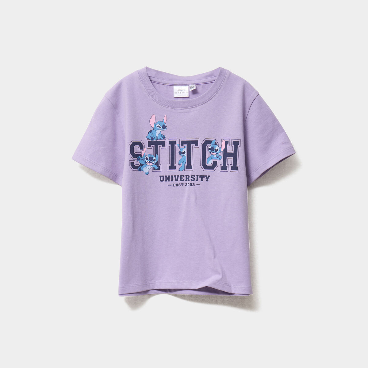 T-shirt manches courtes coton Stitch parme fille