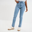 Jeans slim taille haute denim double stone femme