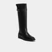 Bottes hautes avec boucles noir femme
