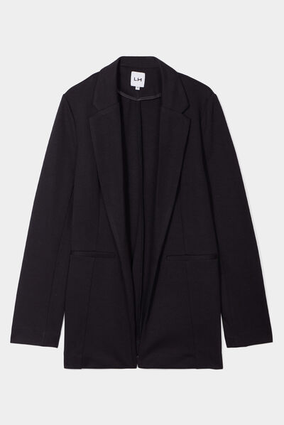 Veste blazer droite noir femme