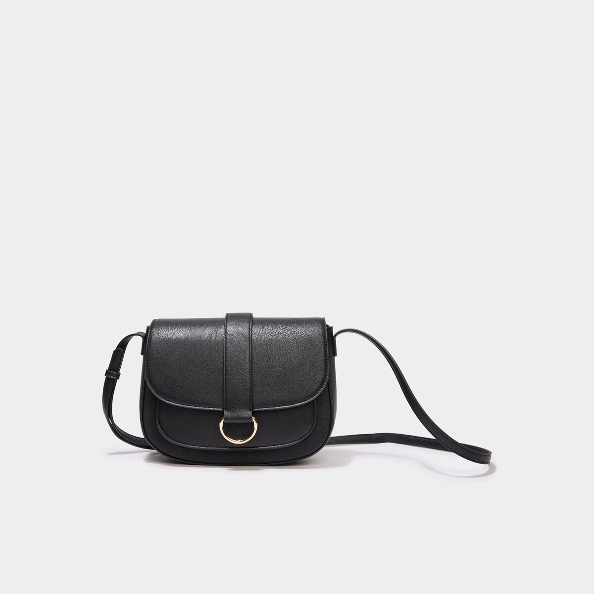 Sac besace en bandouli&egrave;re noir femme