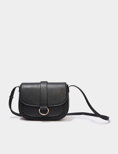 Sac besace en bandouli&egrave;re noir femme