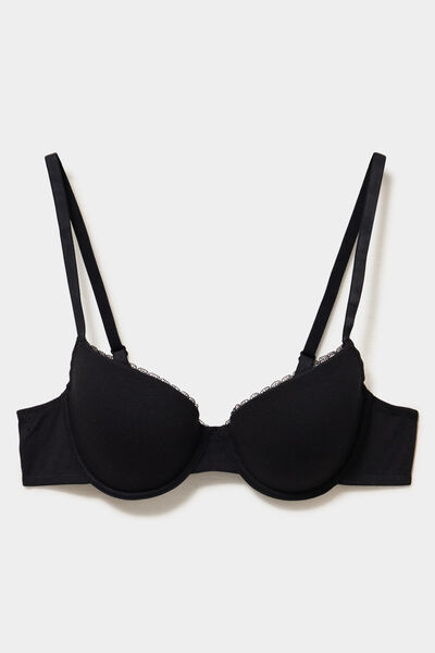 Soutien-gorge padd&eacute; embo&icirc;tant noir femme