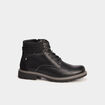 Bottines montantes crant&eacute;es zipp&eacute;es noir homme