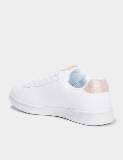 Tennis basses &agrave; lacets blanc femme