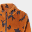 Gilet polaire zippé col montant marron cognac bébé garçon