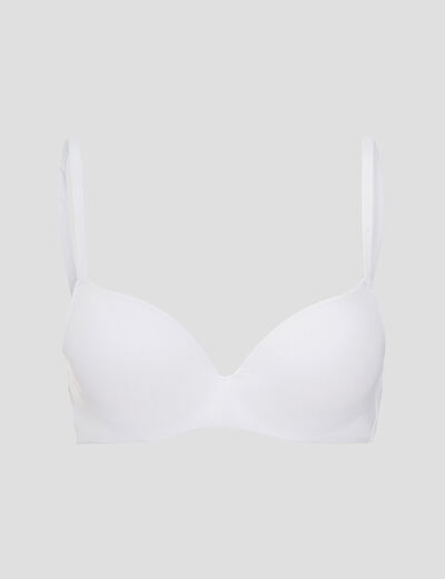 Soutien-gorge push-up microfibre blanc femme