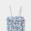Robe de plage à bretelles blanc fille