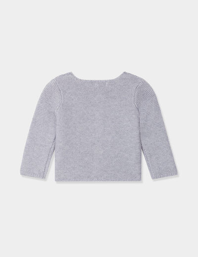 Gilet coton boutonné Kimbaloo gris bébé garçon