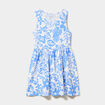 Robe patineuse sans manches coton ecru fille