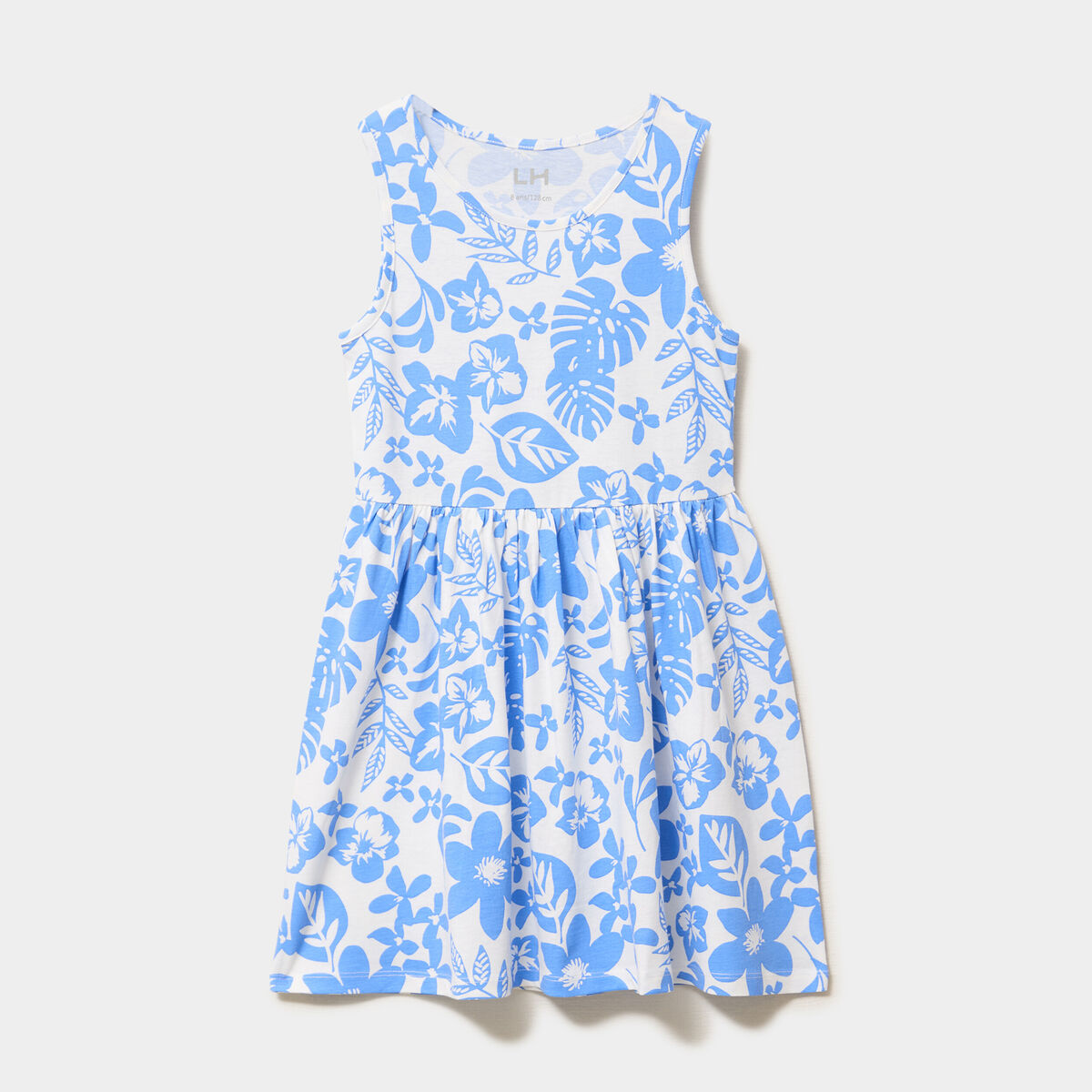 Robe patineuse sans manches coton ecru fille