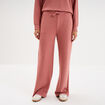 Pantalon de jogging large &eacute;lastiqu&eacute; vieux rose femme
