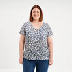 T-shirt manches courtes ecru femme grande taille