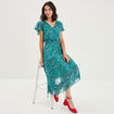Robe midi droite vert femme
