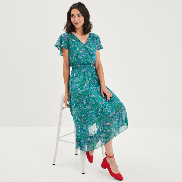 robe midi droite vert femme Robe midi droite vert femme