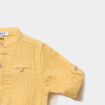 Chemise col mao en gaze de coton jaune b&eacute;b&eacute; gar&ccedil;on