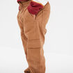 Pantalon cargo taille élastiquée marron garçon