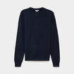 Pull col rond manches longues bleu marine homme