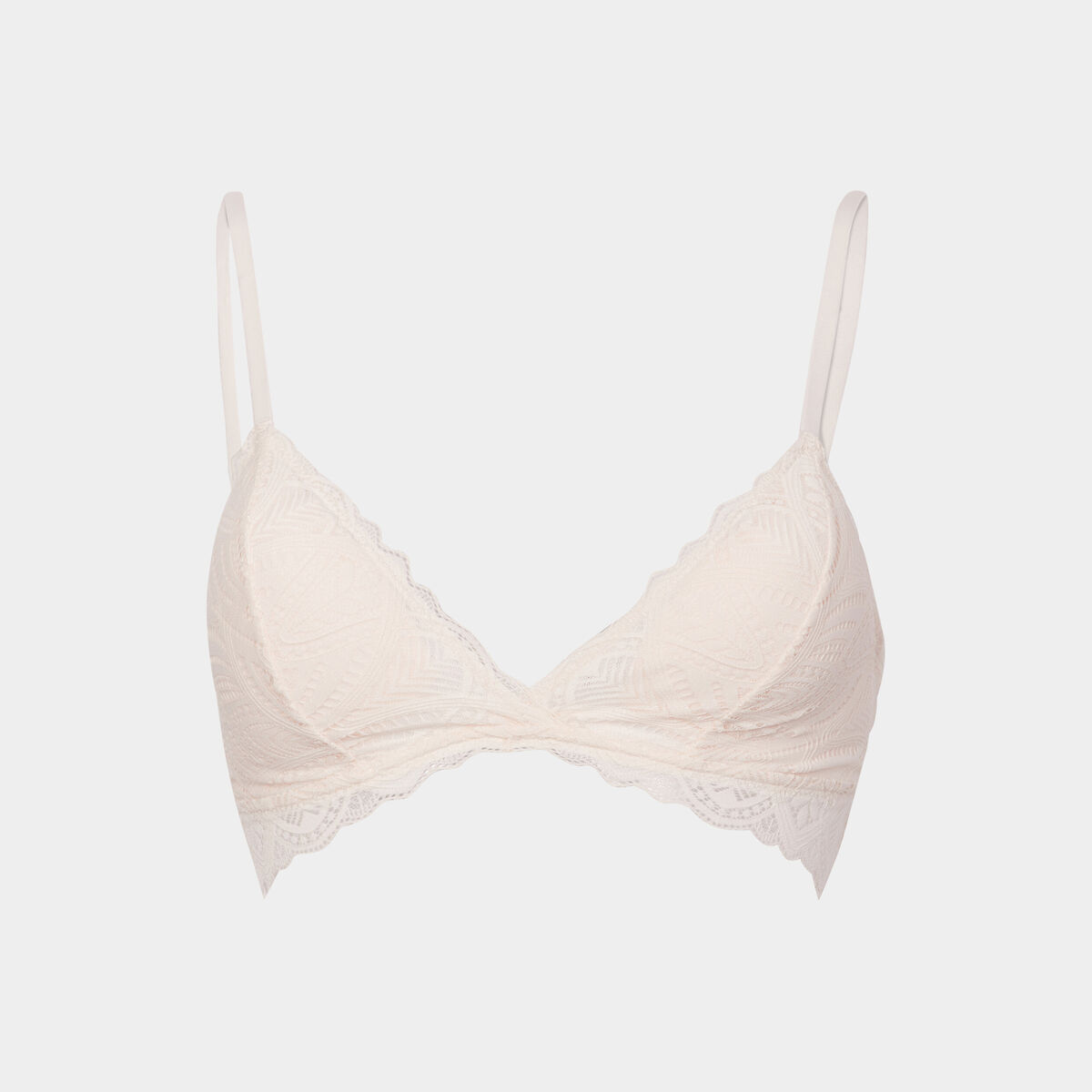 Soutien-gorge triangle paddé ivoire femme