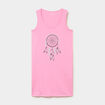 Chemise de nuit sans manches coton rose femme