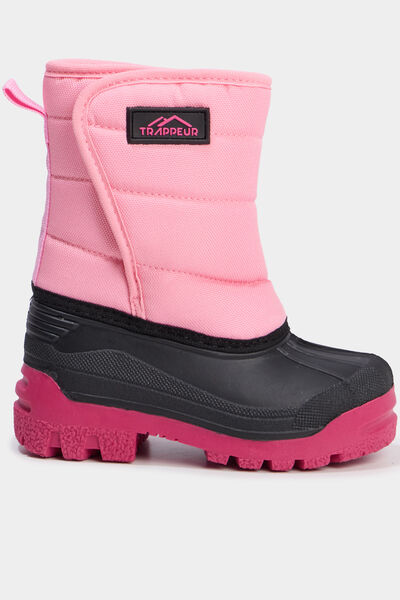 Bottes de neige fourr&eacute;es rose b&eacute;b&eacute; fille