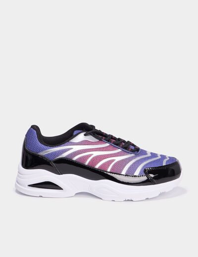 Baskets running semelles bulles violet femme